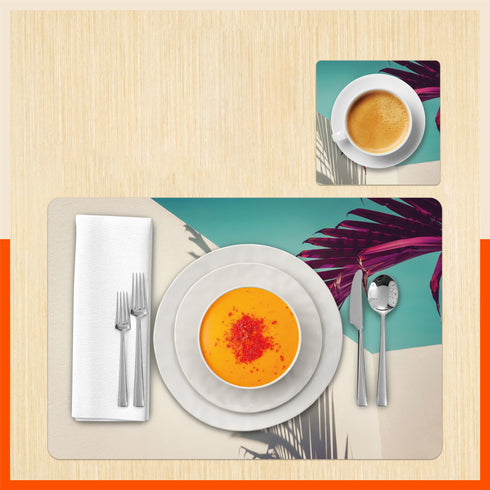 Polypropylene Table Mats & Coasters for Dining Table at Home (UMBRA - Set of 6)
